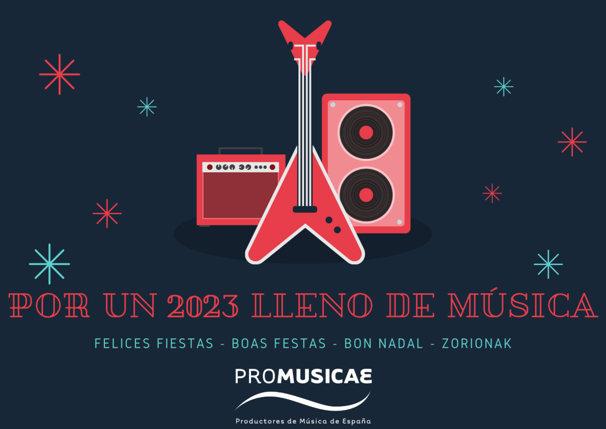 PROMUSICAE TE DESEA FELICES FIESTAS