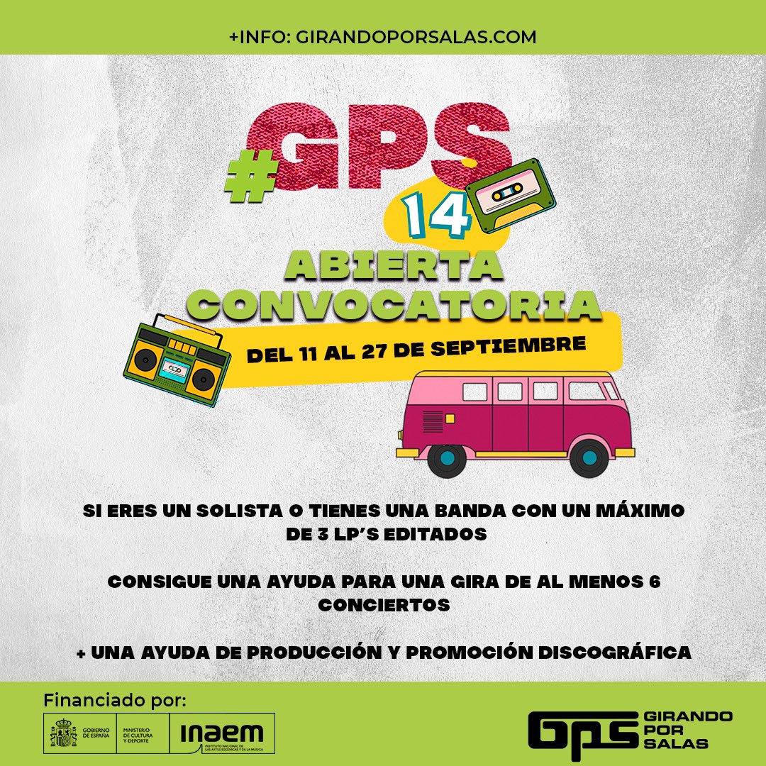 NUEVA CONVOCATORIA  GIRANDO POR SALAS GPS14