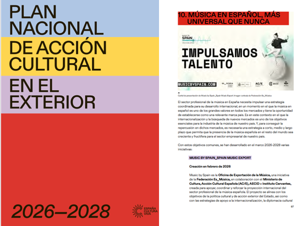 PRESENTADO EL PLAN NACIONAL DE ACCIÓN CULTURAL EN EL EXTERIOR 2026-2028