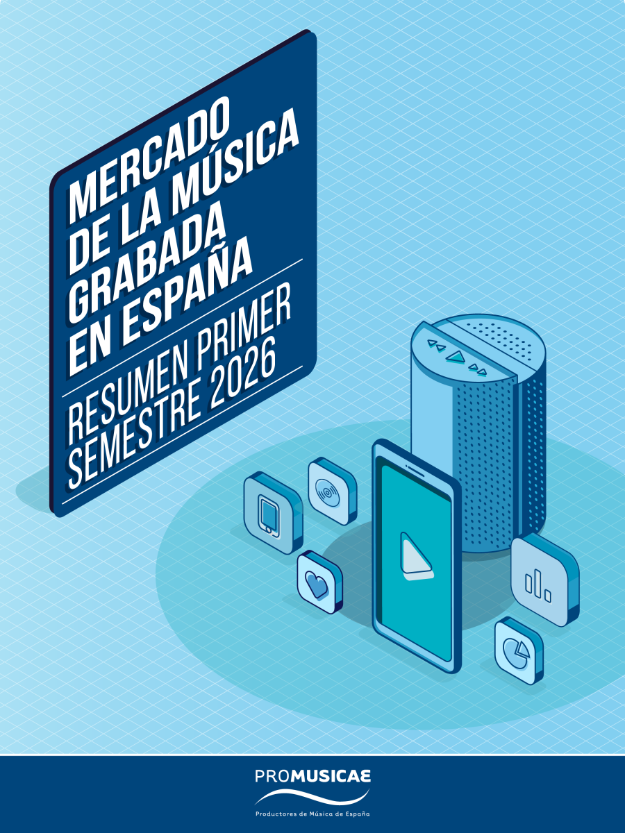 EL MERCADO DE LA MÚSICA GRABADA EN ESPAÑA CONSOLIDA SU EXPANSIÓN Y CRECE UN 11,6% EN LA PRIMERA MITAD DE 2026
