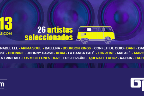 SELECCIONADOS LOS 26 GRUPOS Y SOLISTAS QUE PARTICIPARÁN EN #GPS13 DE GIRANDO POR SALAS