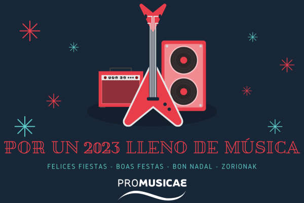 PROMUSICAE TE DESEA FELICES FIESTAS