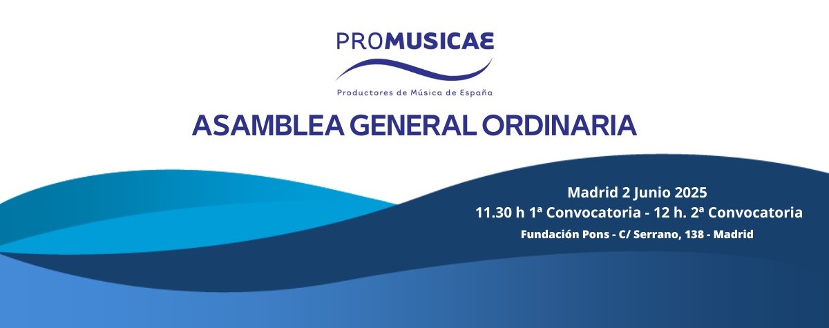 Resultado de las votaciones de la Asamblea General Ordinaria de PROMUSICAE 2025